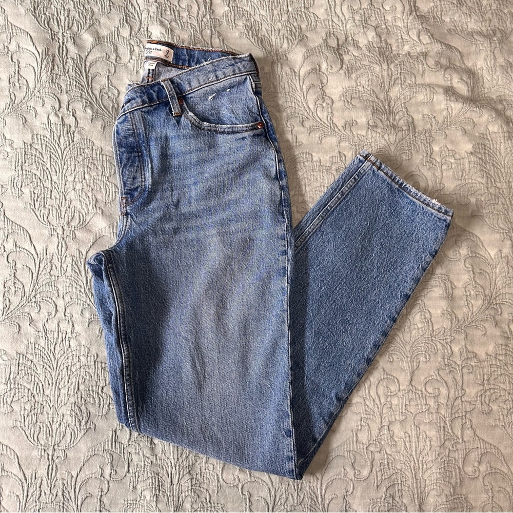 abercrombie high rise dad jean